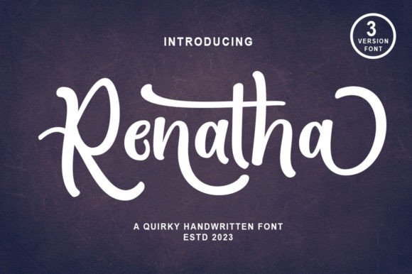 Renatha: The Connected Script Font for Bold Brand Identity