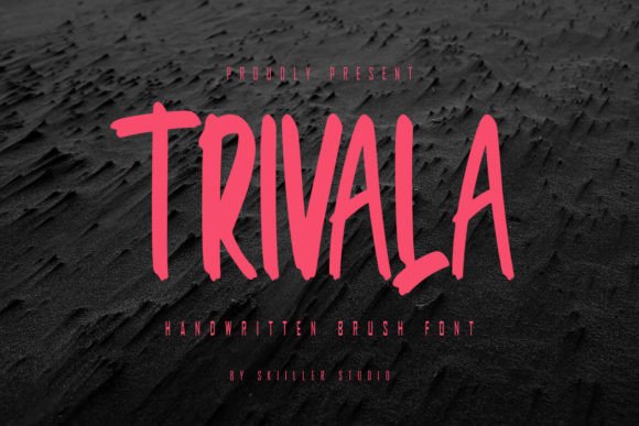 Trivala: A Textured Brush Font for Authentic Brand Identity